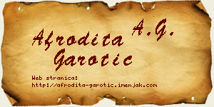 Afrodita Garotić vizit kartica